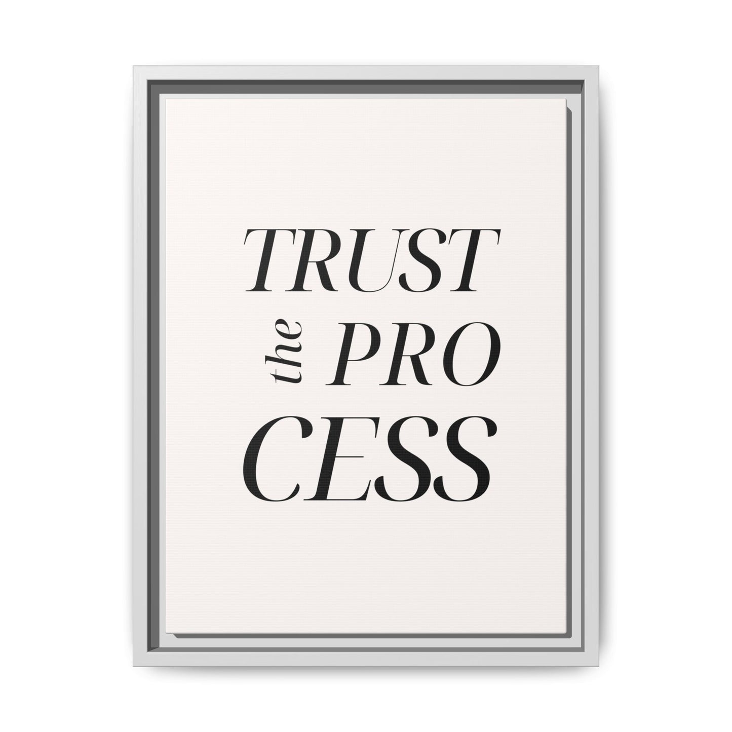 Inspirational Framed Canvas Wall Art - 'Trust the Process'