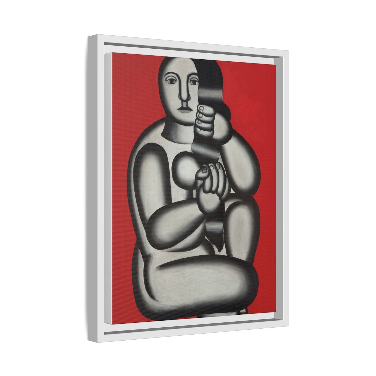 Modern Art Framed Canvas Print, Abstract Art Wall Decor, Minimalist Home Decoration, Unique Gift for Art Lovers, Pop Art Styling