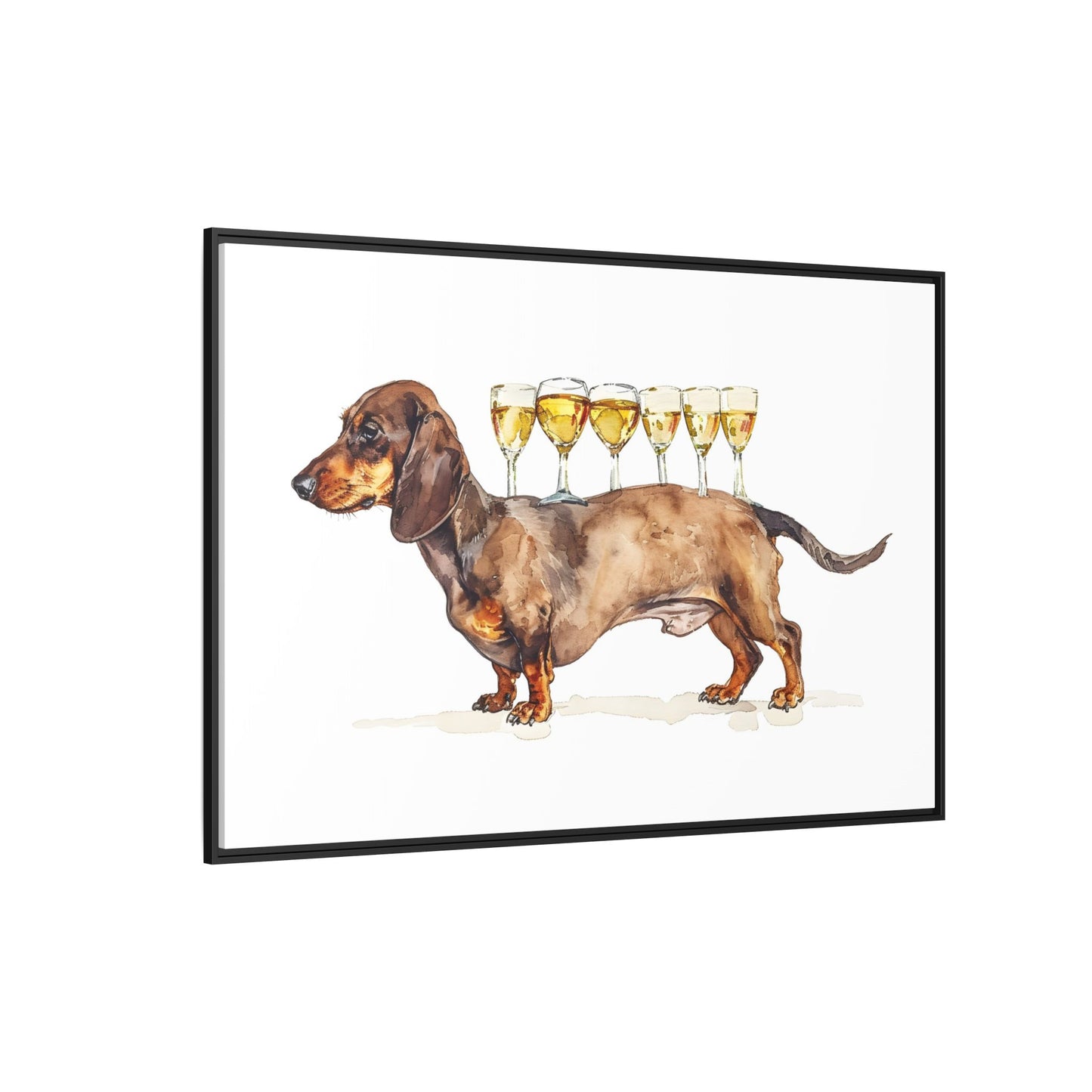 Dachshund Drink Art Print, Framed Wall Decor, Dog Lovers Gift, Pet Lover Decor, Funny Dog Art, Home Bar Decoration