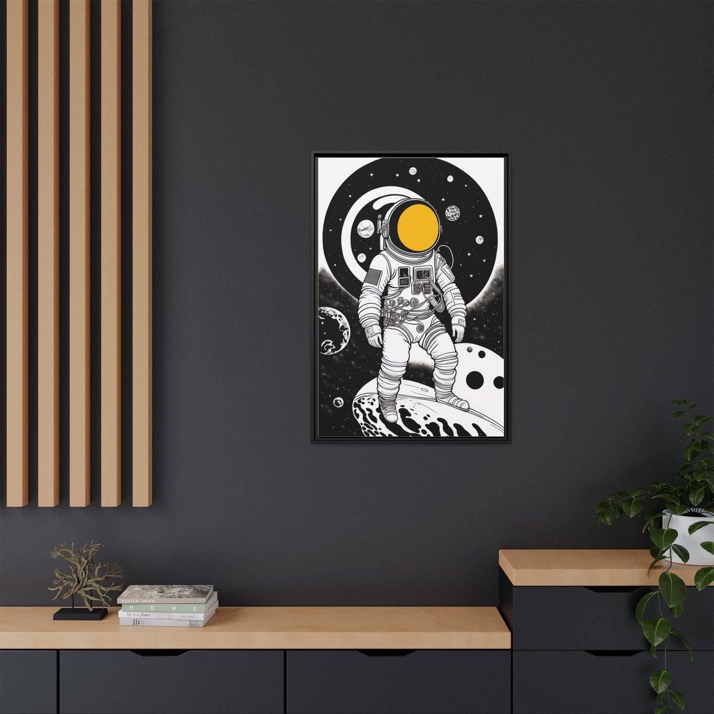 Astronaut Canvas Print, Cosmic Wall Art, Space Decor for Kids, Modern Home Decoration, Gift for Space Enthusiasts, Unique Astronaut Wall Art