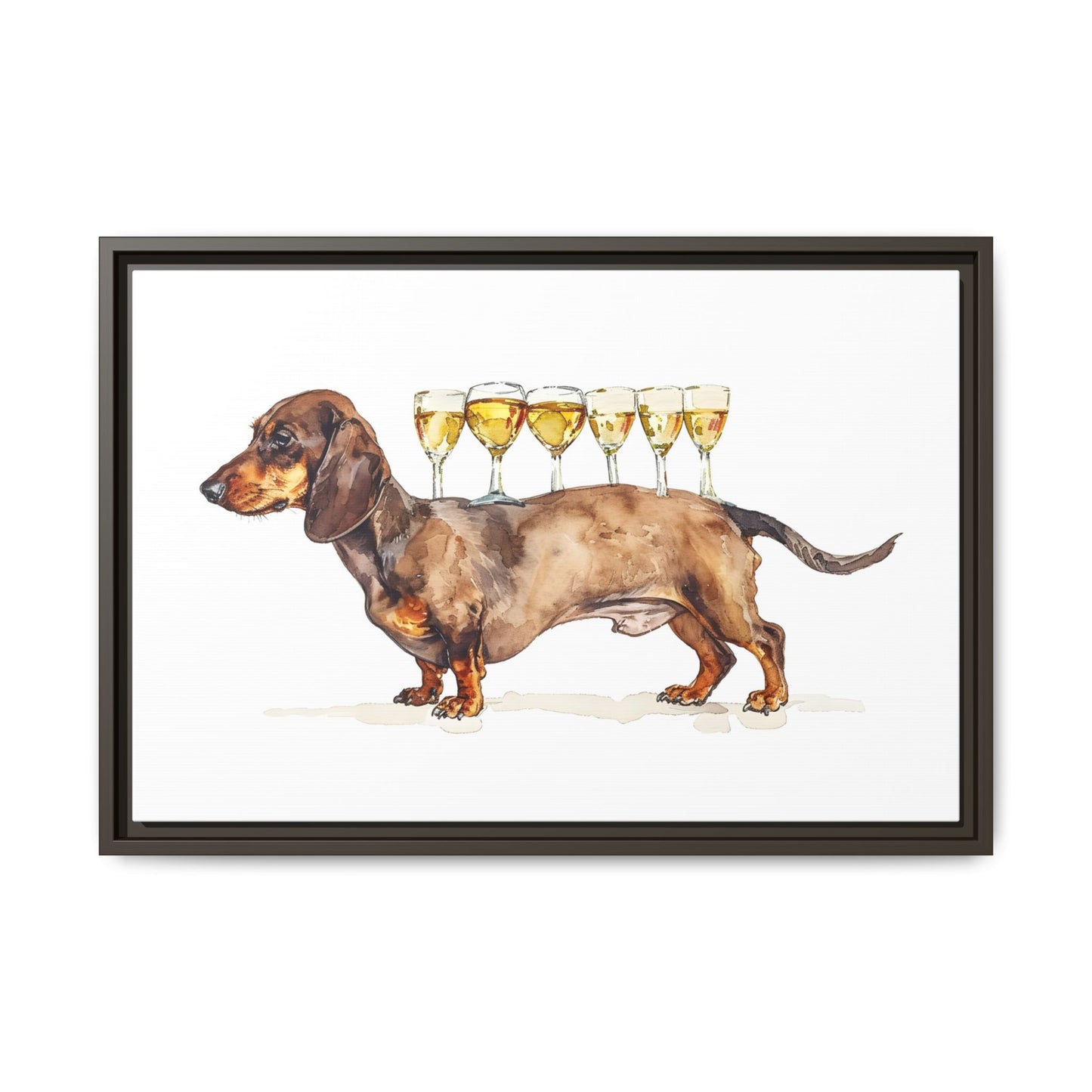 Dachshund Drink Art Print, Framed Wall Decor, Dog Lovers Gift, Pet Lover Decor, Funny Dog Art, Home Bar Decoration