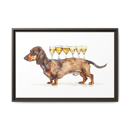 Dachshund Drink Art Print, Framed Wall Decor, Dog Lovers Gift, Pet Lover Decor, Funny Dog Art, Home Bar Decoration