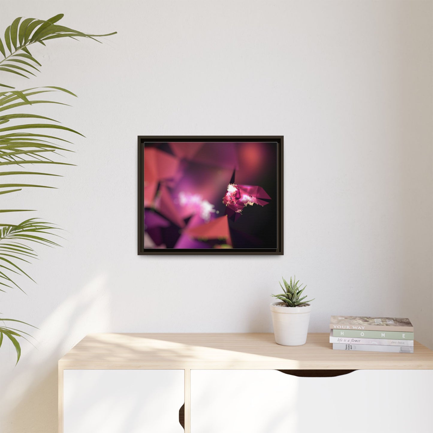 Framed Matte Canvas Abstract Art Print - Multi-Color Décor