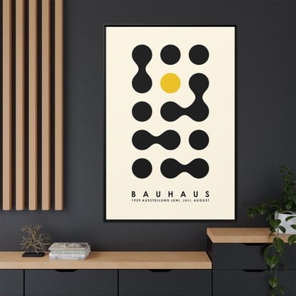 Bauhaus Inspired Framed Canvas Art - Modern Wall Decor