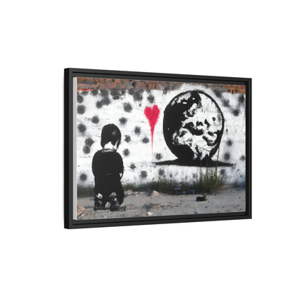 Framed Matte Canvas Art - Love for the World - Wall Decor for Home and Office