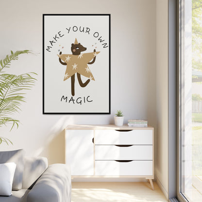 Magic-Inspiring Framed Canvas Art | Home Decor, Wall Art, Inspirational Gift, Bear Decor, Kids Room Artwork