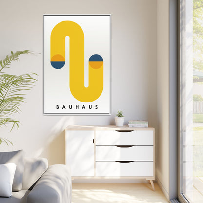 Bauhaus-Inspired Framed Matte Canvas Art - Modern Wall Decor