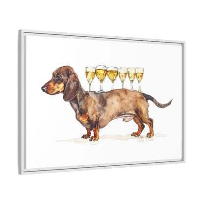 Dachshund Drink Art Print, Framed Wall Decor, Dog Lovers Gift, Pet Lover Decor, Funny Dog Art, Home Bar Decoration