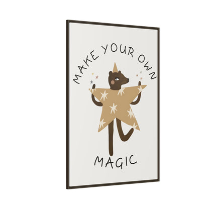 Magic-Inspiring Framed Canvas Art | Home Decor, Wall Art, Inspirational Gift, Bear Decor, Kids Room Artwork