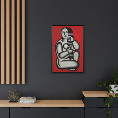 Modern Art Framed Canvas Print, Abstract Art Wall Decor, Minimalist Home Decoration, Unique Gift for Art Lovers, Pop Art Styling