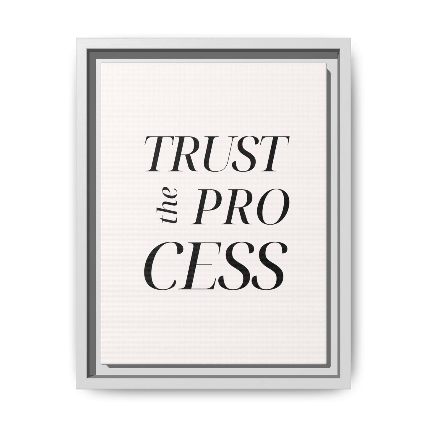 Inspirational Framed Canvas Wall Art - 'Trust the Process'
