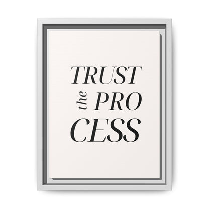 Inspirational Framed Canvas Wall Art - 'Trust the Process'