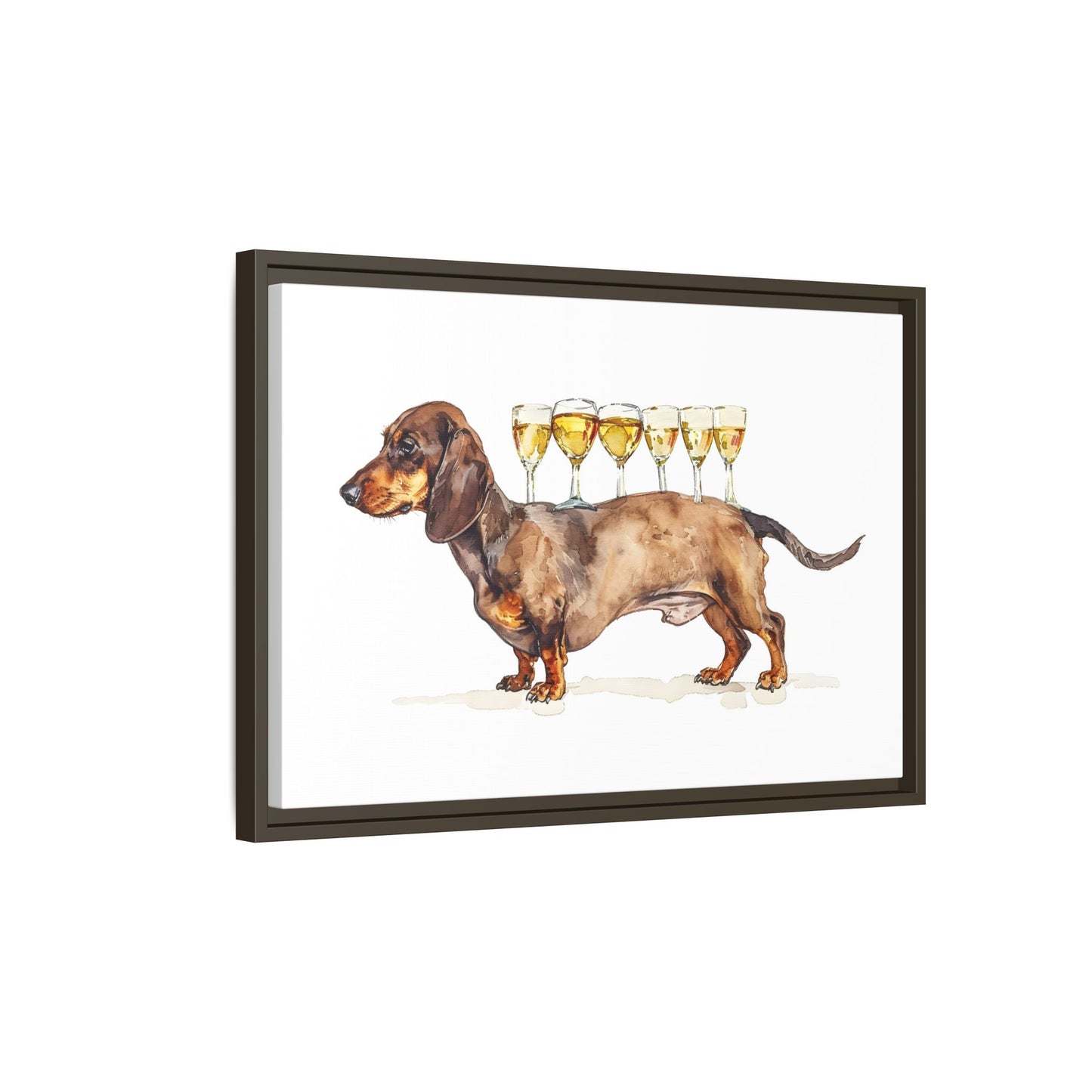 Dachshund Drink Art Print, Framed Wall Decor, Dog Lovers Gift, Pet Lover Decor, Funny Dog Art, Home Bar Decoration