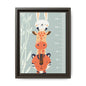 Cute Animal Growth Chart Wall Art, Framed Canvas, Kids Room Decor, Jungle Theme, Baby Shower Gift, Nursery Decoration