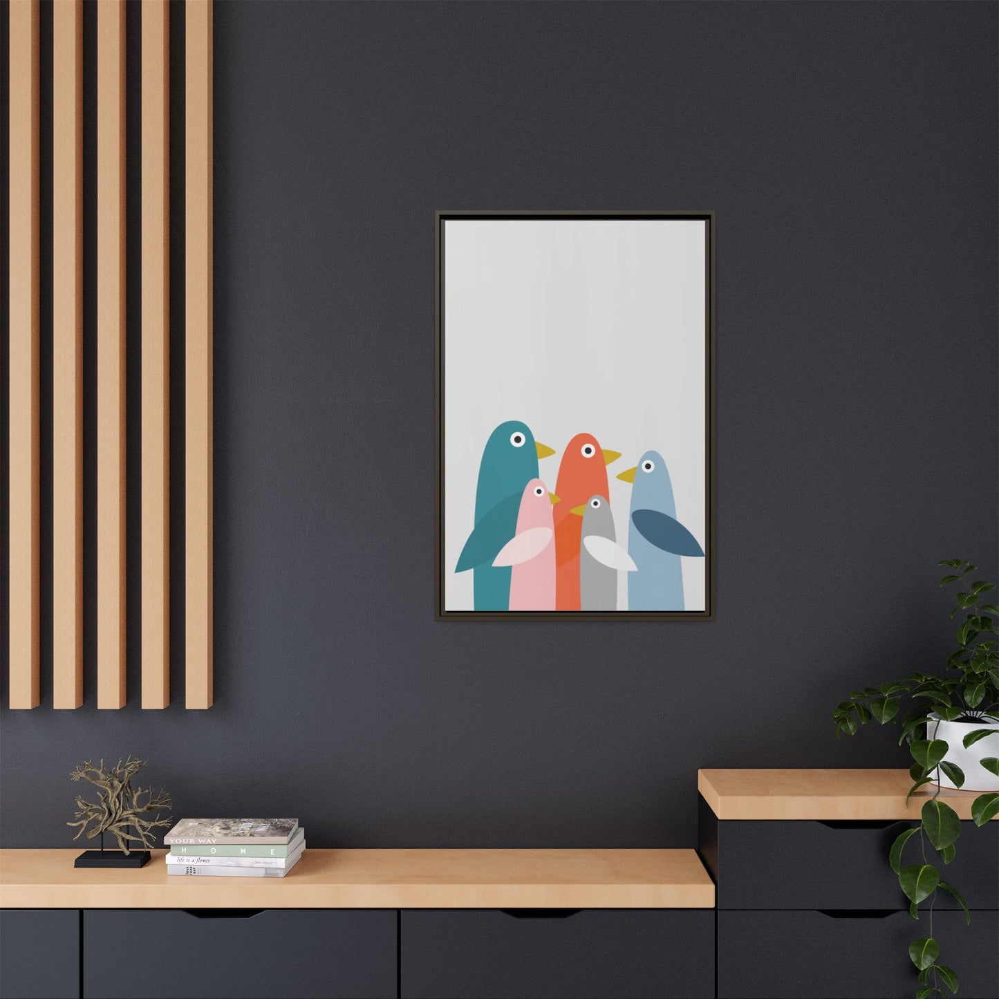 Matte Canvas, Framed (Multi-color)