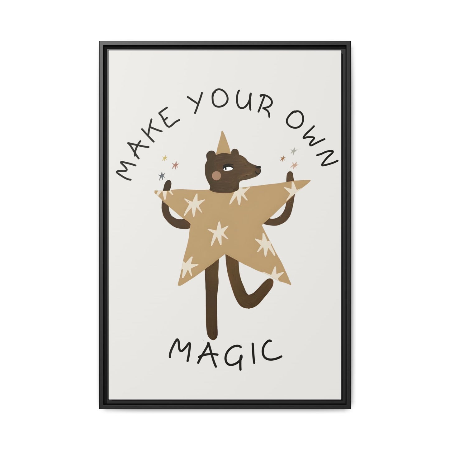 Magic-Inspiring Framed Canvas Art | Home Decor, Wall Art, Inspirational Gift, Bear Decor, Kids Room Artwork