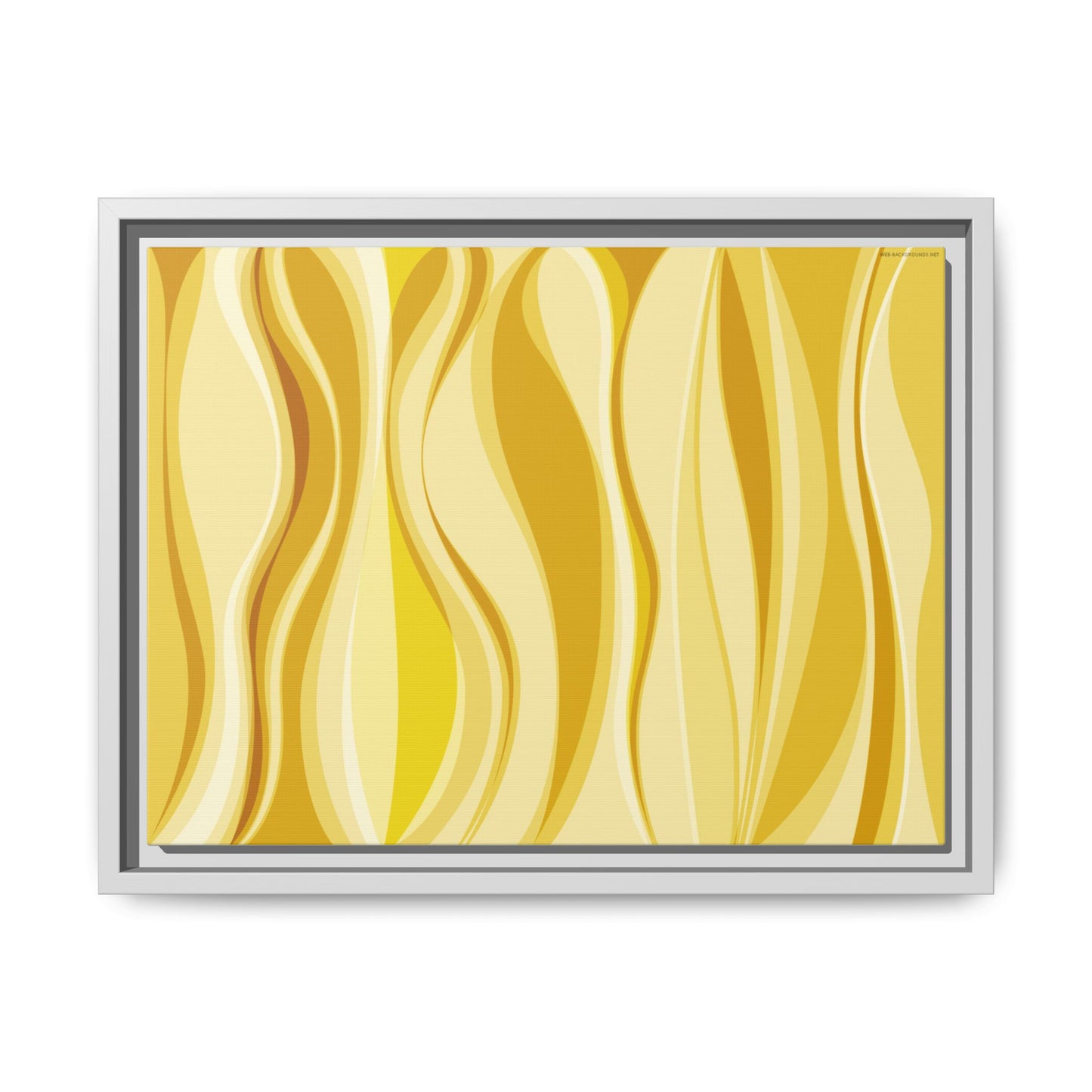Modern Abstract Framed Art Print, Yellow Wave Canvas, Home Décor, Wall Art, Minimalist Design, Gift for Her, Art for Living Room