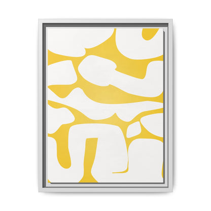Abstract Yellow Art Print - Framed Matte Canvas Wall Decor