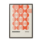 Modern Bauhaus Art Print - Framed Matte Canvas Decor