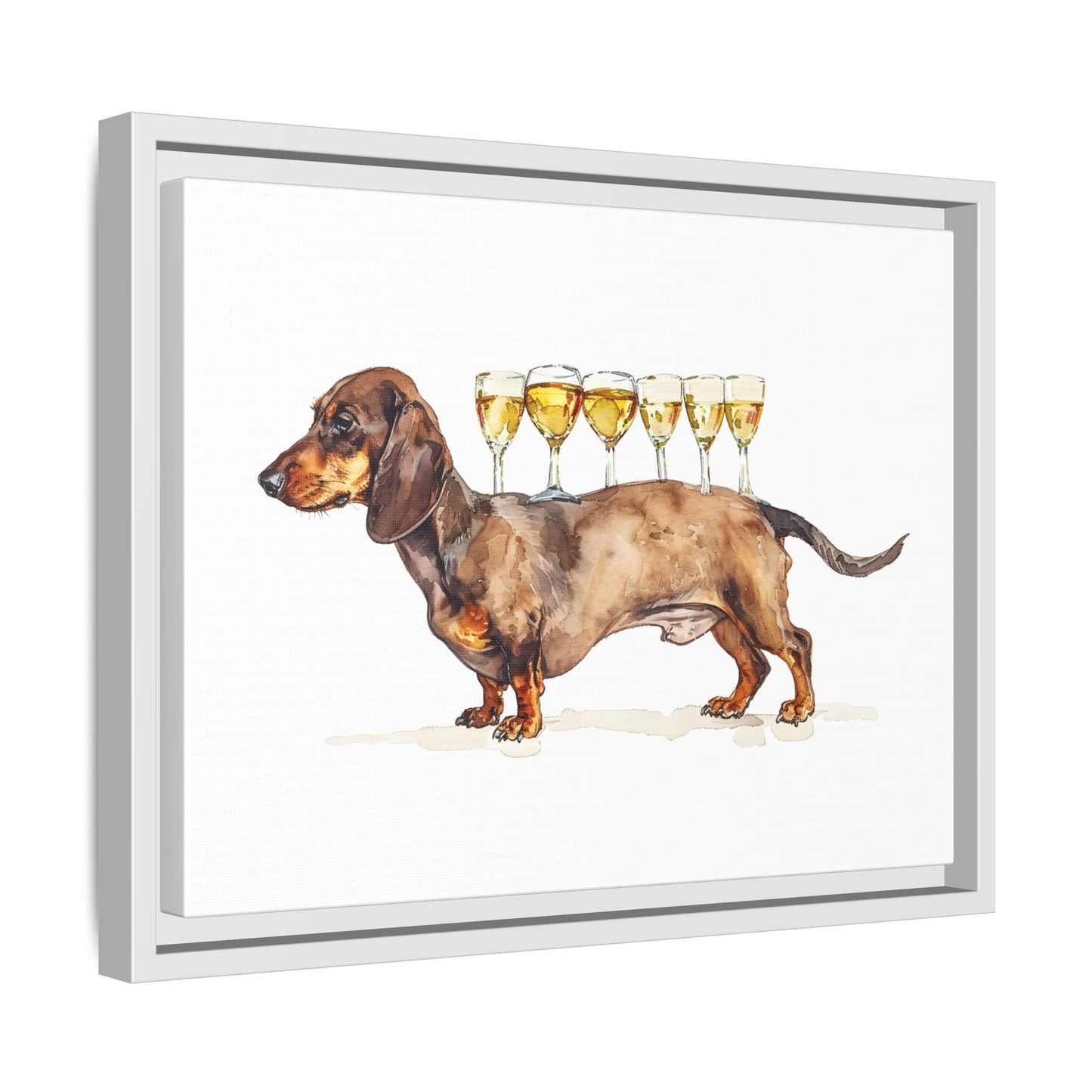 Dachshund Drink Art Print, Framed Wall Decor, Dog Lovers Gift, Pet Lover Decor, Funny Dog Art, Home Bar Decoration