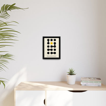 Bauhaus Inspired Framed Canvas Art - Modern Wall Decor