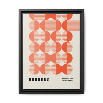 Modern Bauhaus Art Print - Framed Matte Canvas Decor