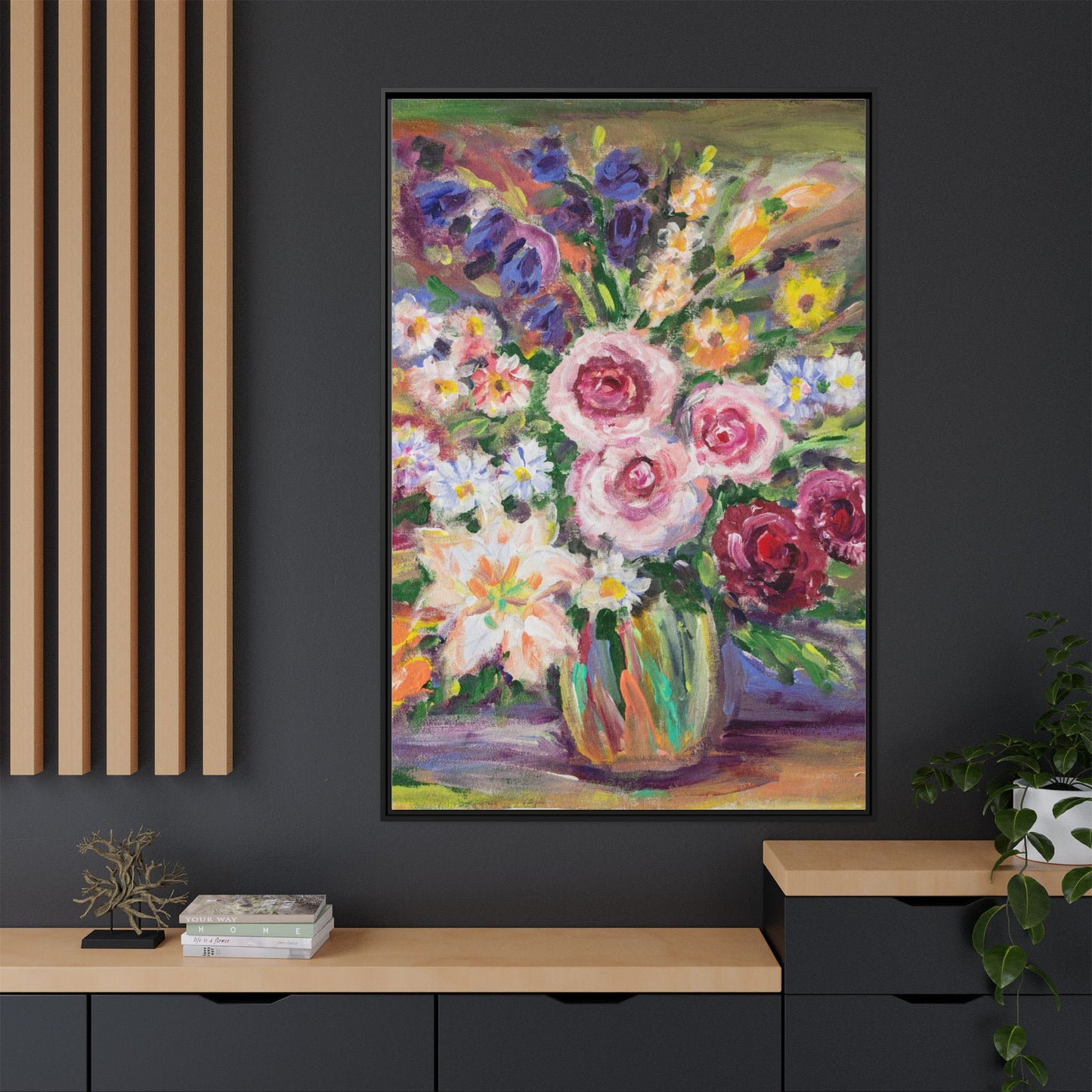 Matte Canvas, Framed (Multi-color)