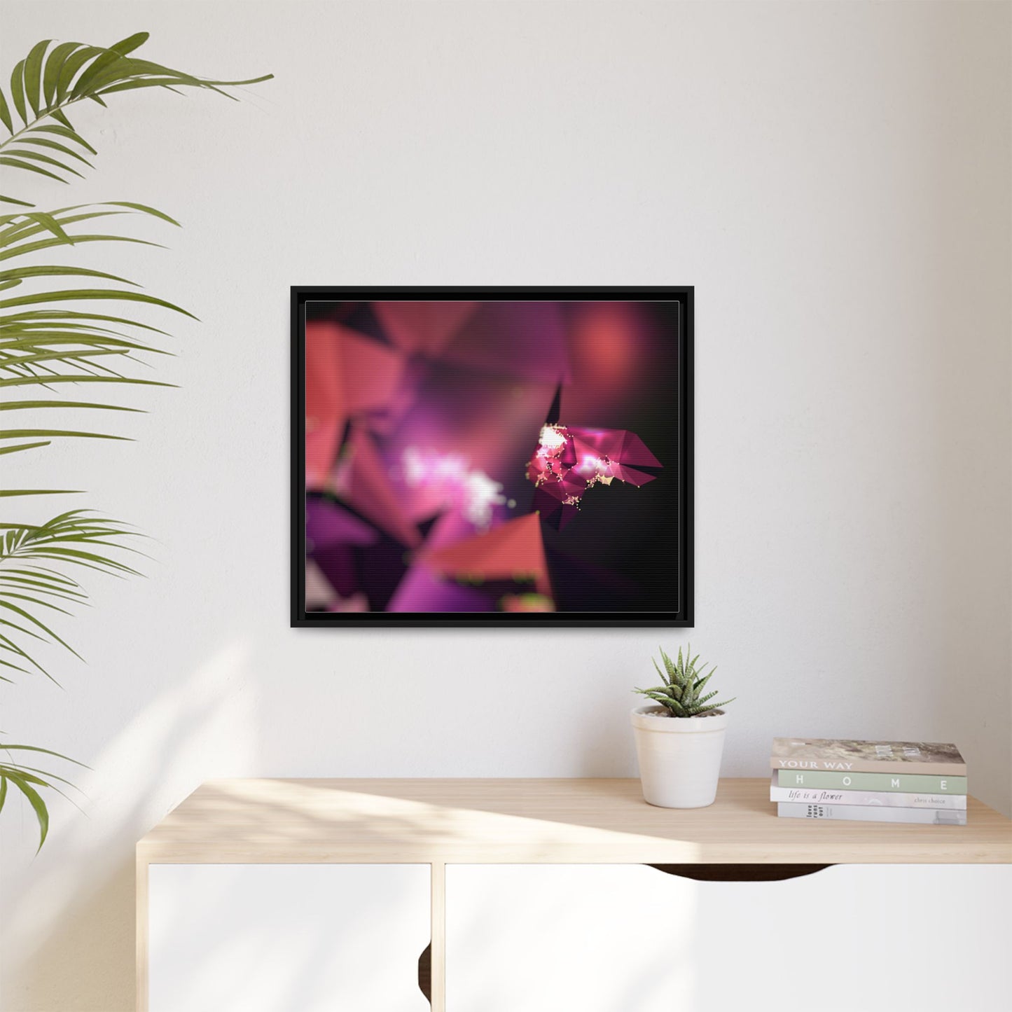 Framed Matte Canvas Abstract Art Print - Multi-Color Décor