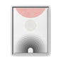 Minimalist Framed Matte Canvas Print - Abstract Circle & Gradient Design