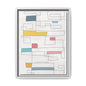 Abstract Line Art Framed Canvas - Modern Multi-Color Wall Decor