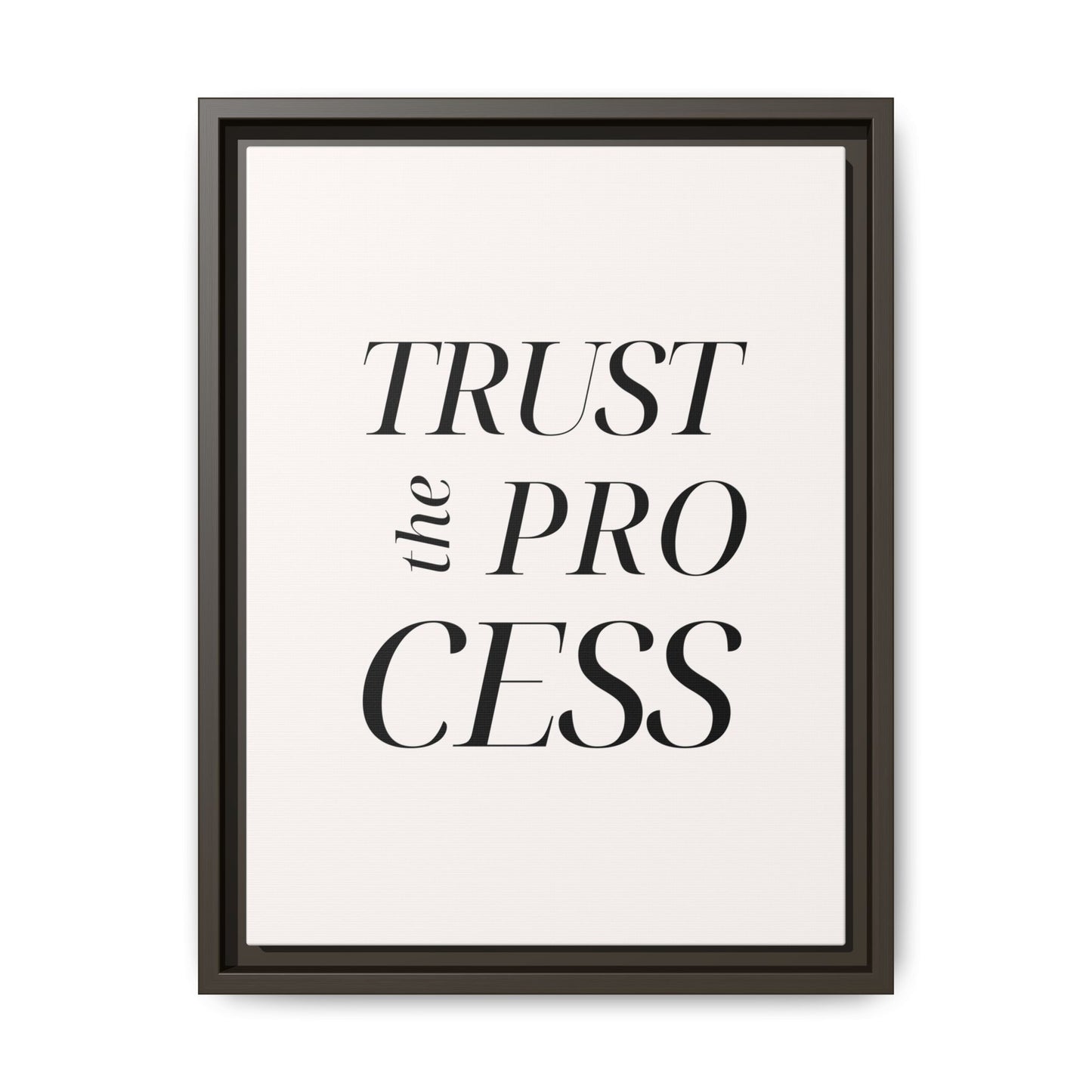 Inspirational Framed Canvas Wall Art - 'Trust the Process'