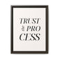 Inspirational Framed Canvas Wall Art - 'Trust the Process'