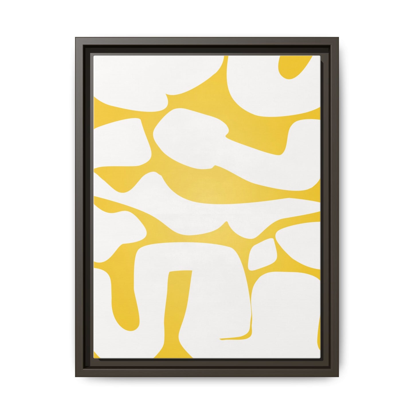 Abstract Yellow Art Print - Framed Matte Canvas Wall Decor