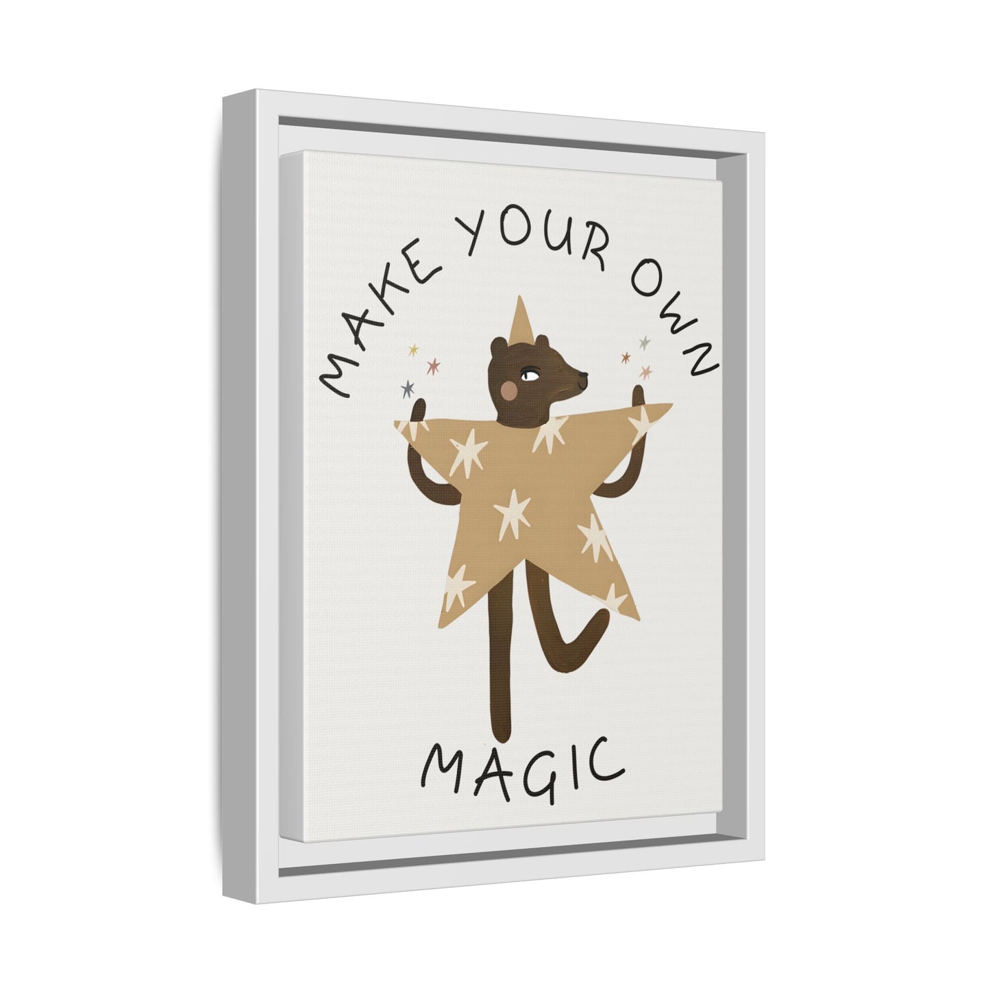 Magic-Inspiring Framed Canvas Art | Home Decor, Wall Art, Inspirational Gift, Bear Decor, Kids Room Artwork