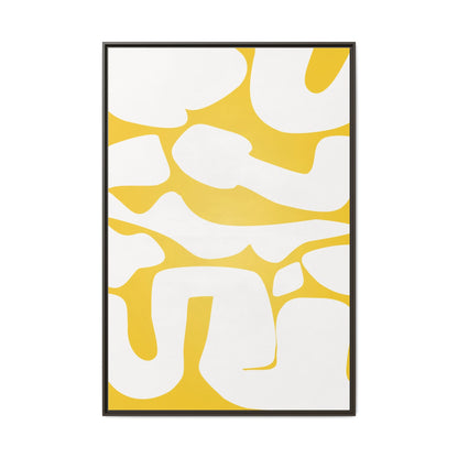 Abstract Yellow Art Print - Framed Matte Canvas Wall Decor