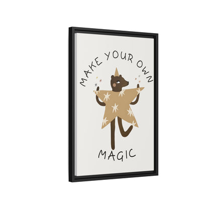 Magic-Inspiring Framed Canvas Art | Home Decor, Wall Art, Inspirational Gift, Bear Decor, Kids Room Artwork