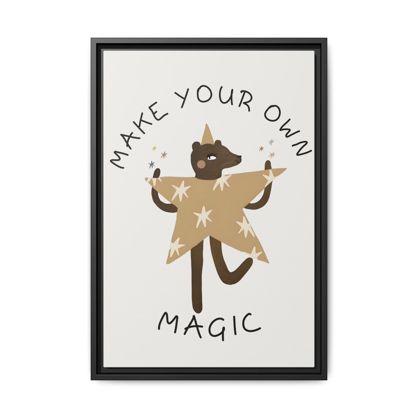 Magic-Inspiring Framed Canvas Art | Home Decor, Wall Art, Inspirational Gift, Bear Decor, Kids Room Artwork