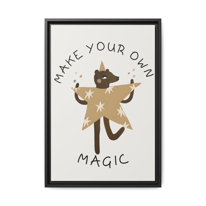 Magic-Inspiring Framed Canvas Art | Home Decor, Wall Art, Inspirational Gift, Bear Decor, Kids Room Artwork