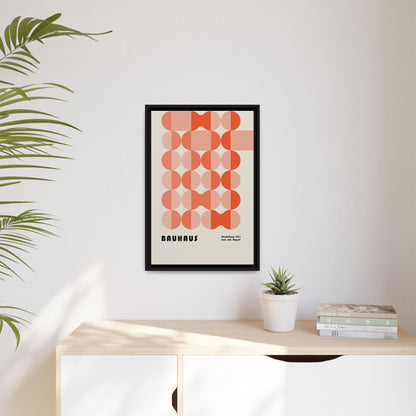 Modern Bauhaus Art Print - Framed Matte Canvas Decor