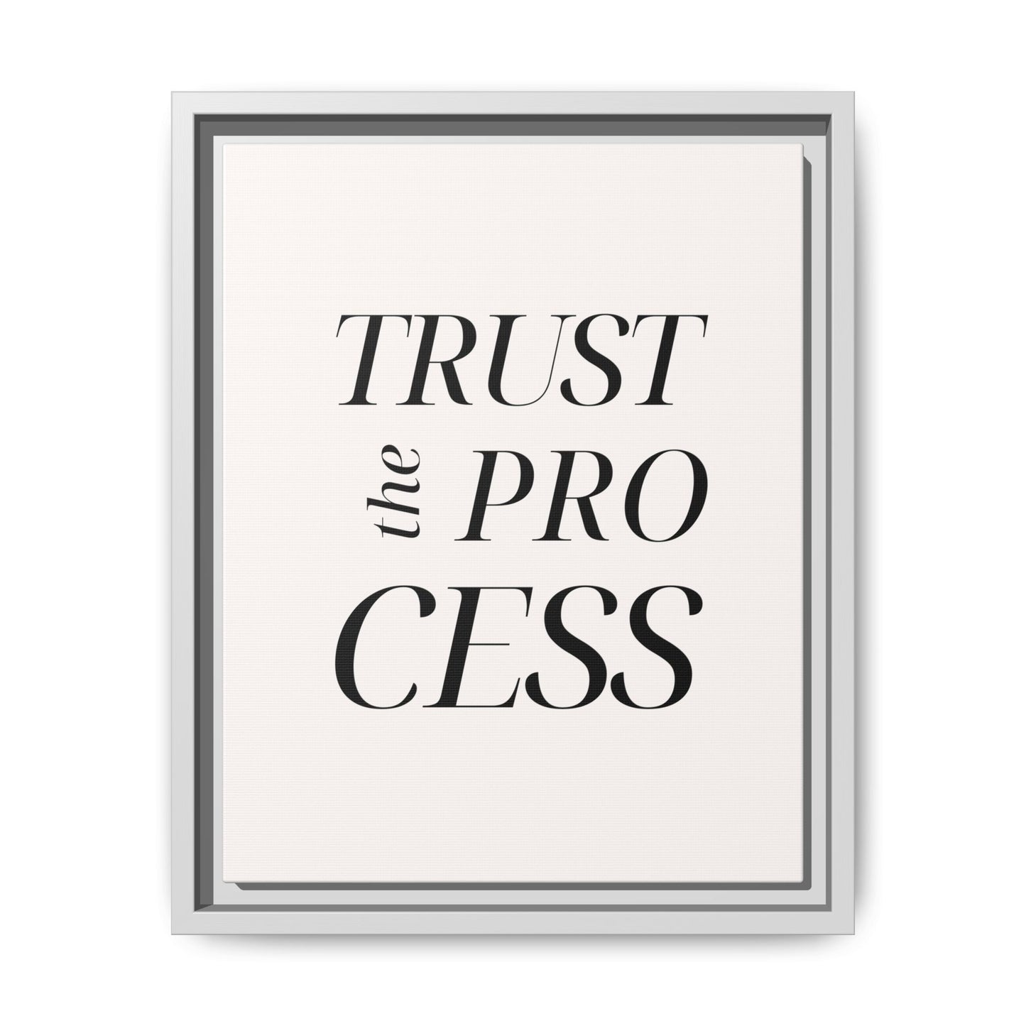 Inspirational Framed Canvas Wall Art - 'Trust the Process'
