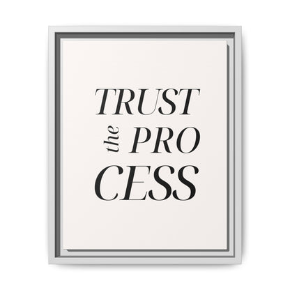 Inspirational Framed Canvas Wall Art - 'Trust the Process'