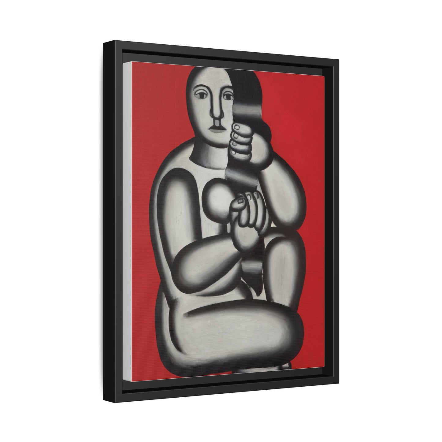 Modern Art Framed Canvas Print, Abstract Art Wall Decor, Minimalist Home Decoration, Unique Gift for Art Lovers, Pop Art Styling