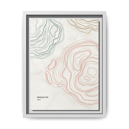 Abstract Multi-Color Framed Canvas Art Print - 2024 Decor