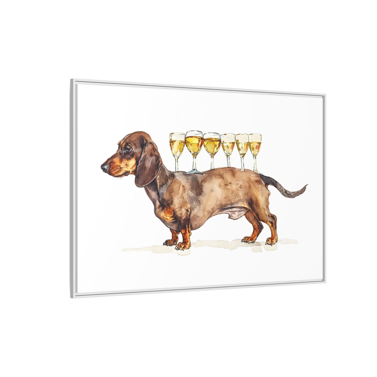 Dachshund Drink Art Print, Framed Wall Decor, Dog Lovers Gift, Pet Lover Decor, Funny Dog Art, Home Bar Decoration
