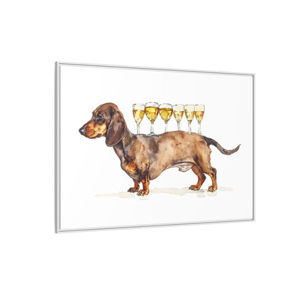 Dachshund Drink Art Print, Framed Wall Decor, Dog Lovers Gift, Pet Lover Decor, Funny Dog Art, Home Bar Decoration