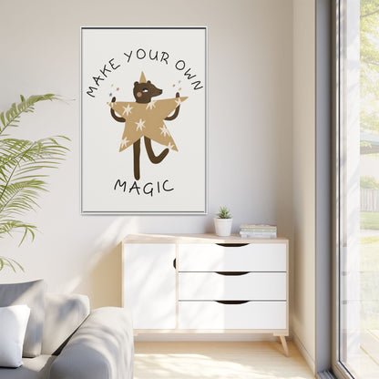 Magic-Inspiring Framed Canvas Art | Home Decor, Wall Art, Inspirational Gift, Bear Decor, Kids Room Artwork
