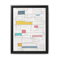 Abstract Line Art Framed Canvas - Modern Multi-Color Wall Decor