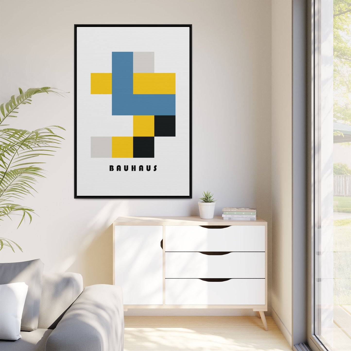 Bauhaus Art Canvas Print - Framed Modern Wall Decor