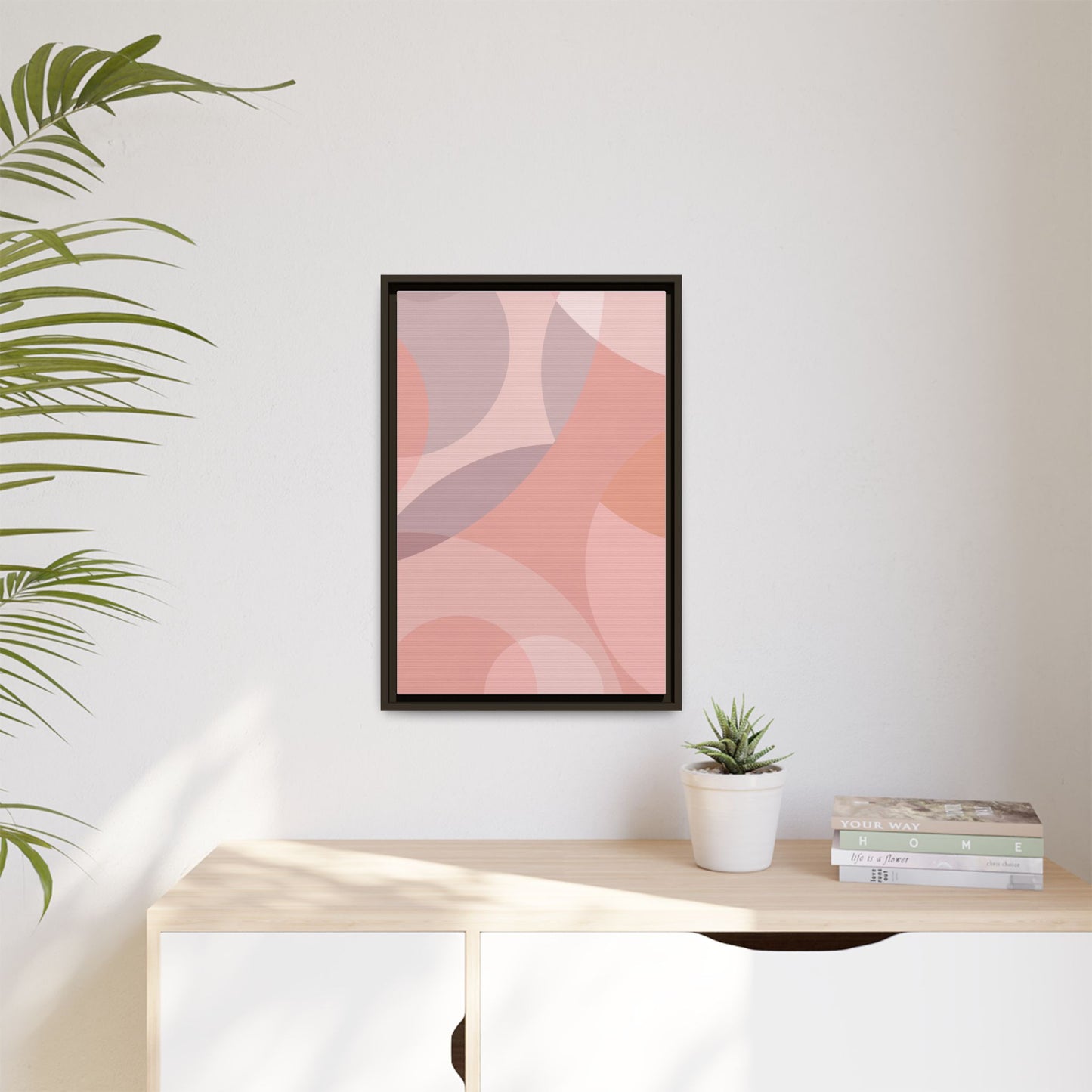 Modern Abstract Canvas Art Print - Multi-color Framed Decor