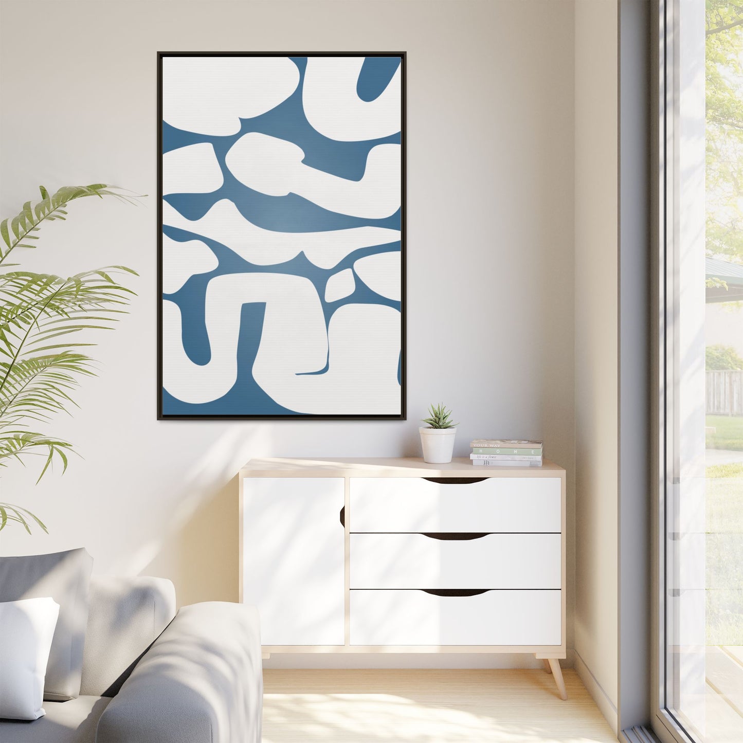 Modern Abstract Framed Canvas Art